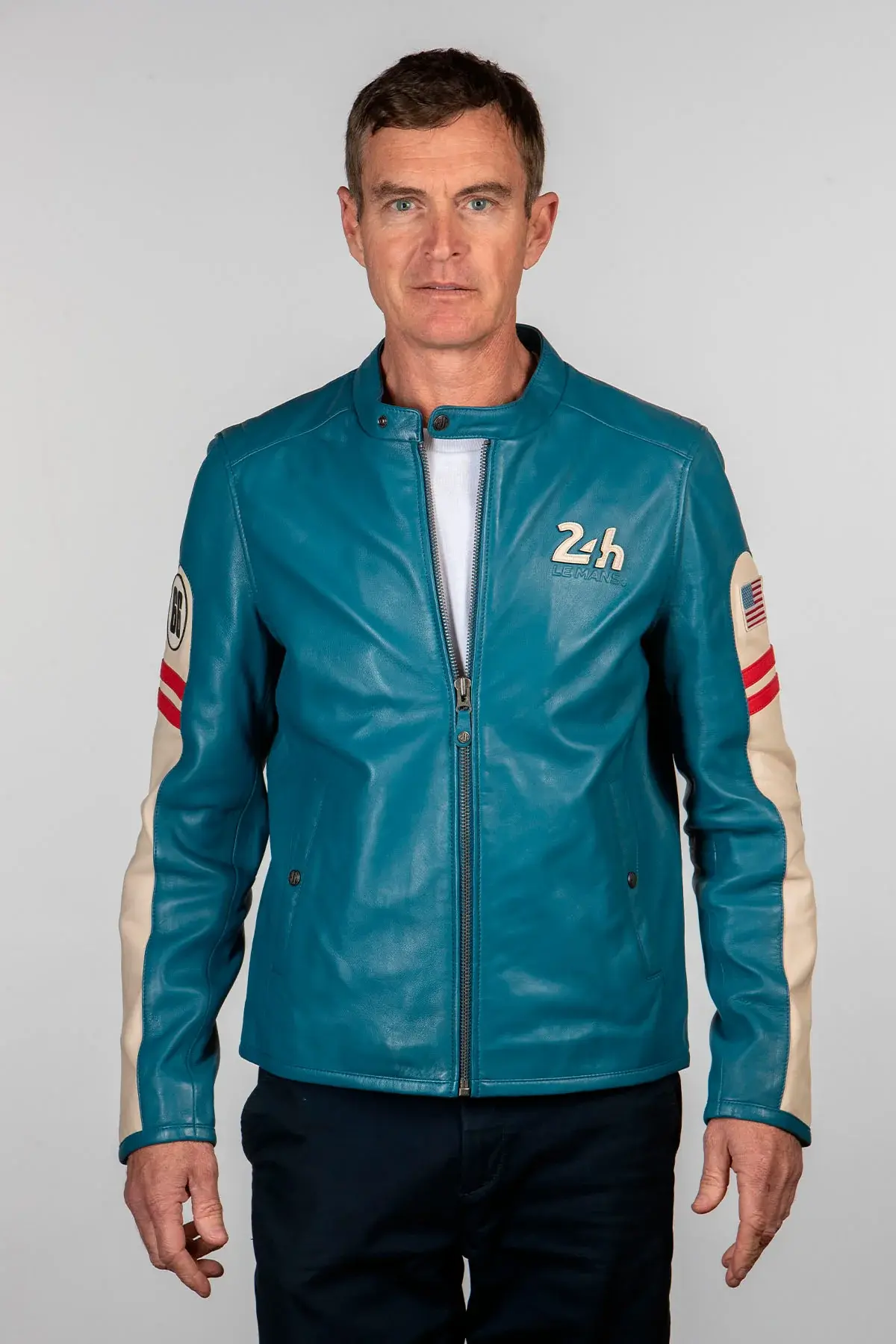 Vesteven Cuir 24H Le Mans Classic Legend Motors - Colin - Bleu