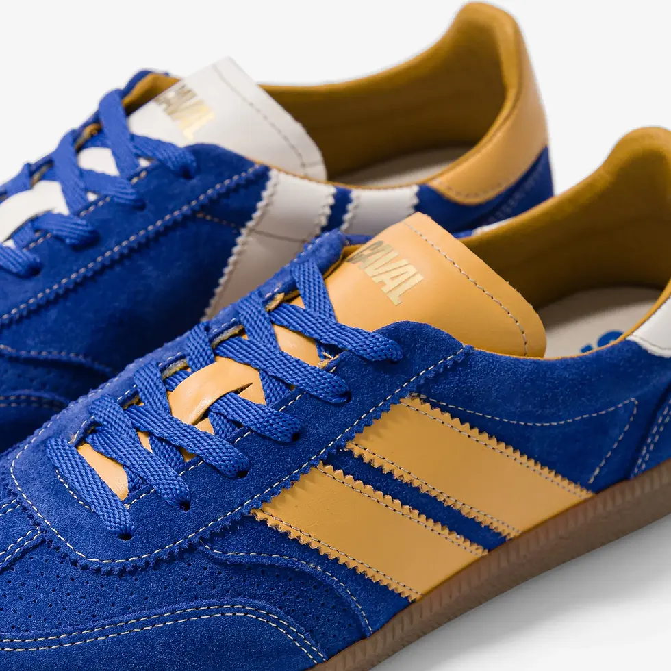 Miniature : Sneakers asymétriques en nubuck Caval - Blue Heritage