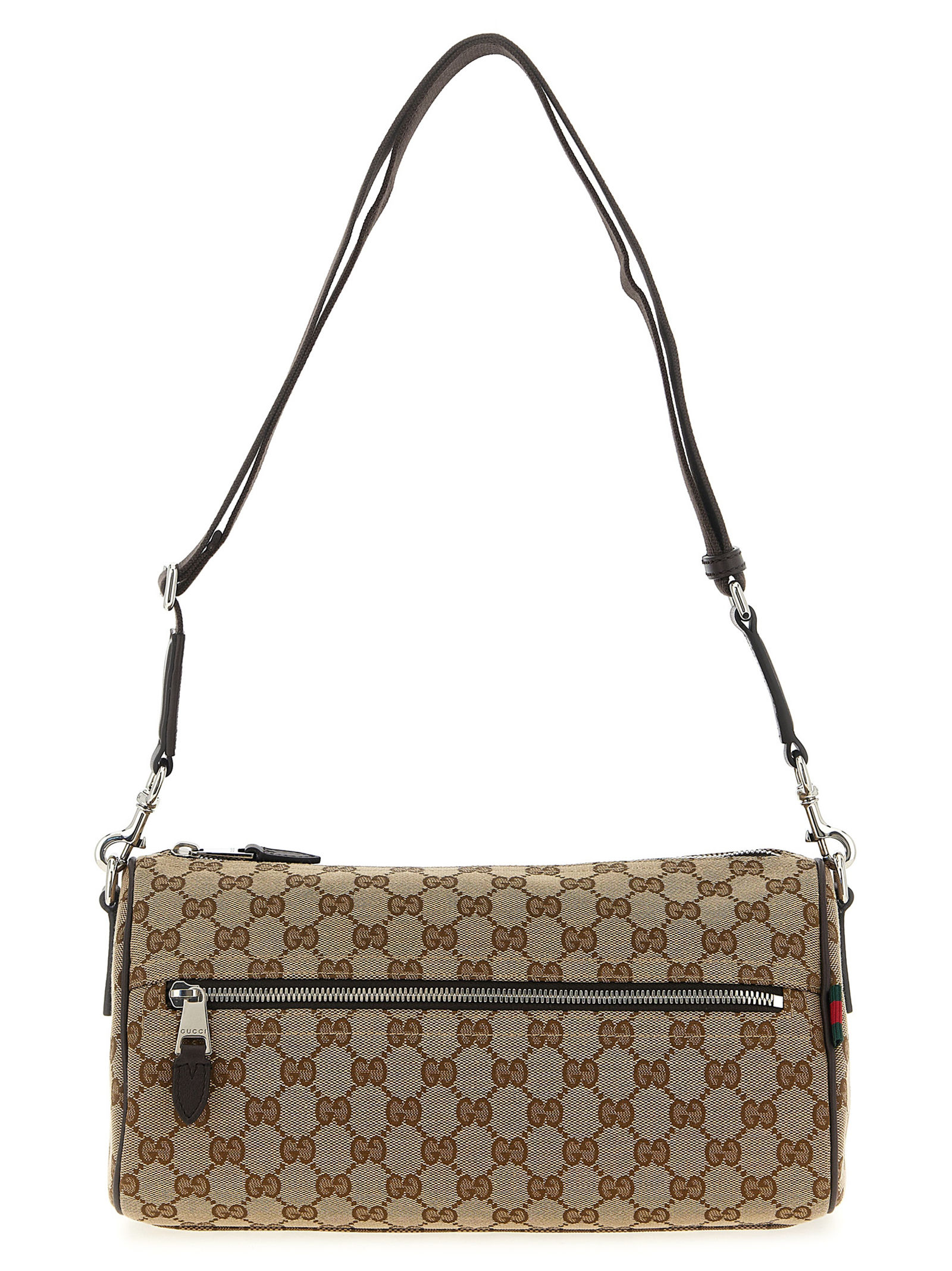 Beige Polyester Crossbody Bag