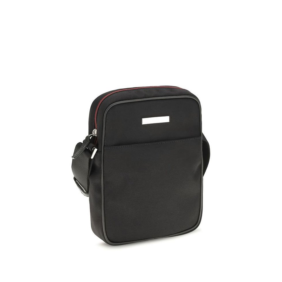 サムネイル： Black Fabric Shoulder Bag