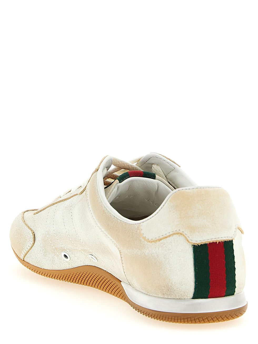 サムネイル： Beige Calfskin Low Top Sneakers