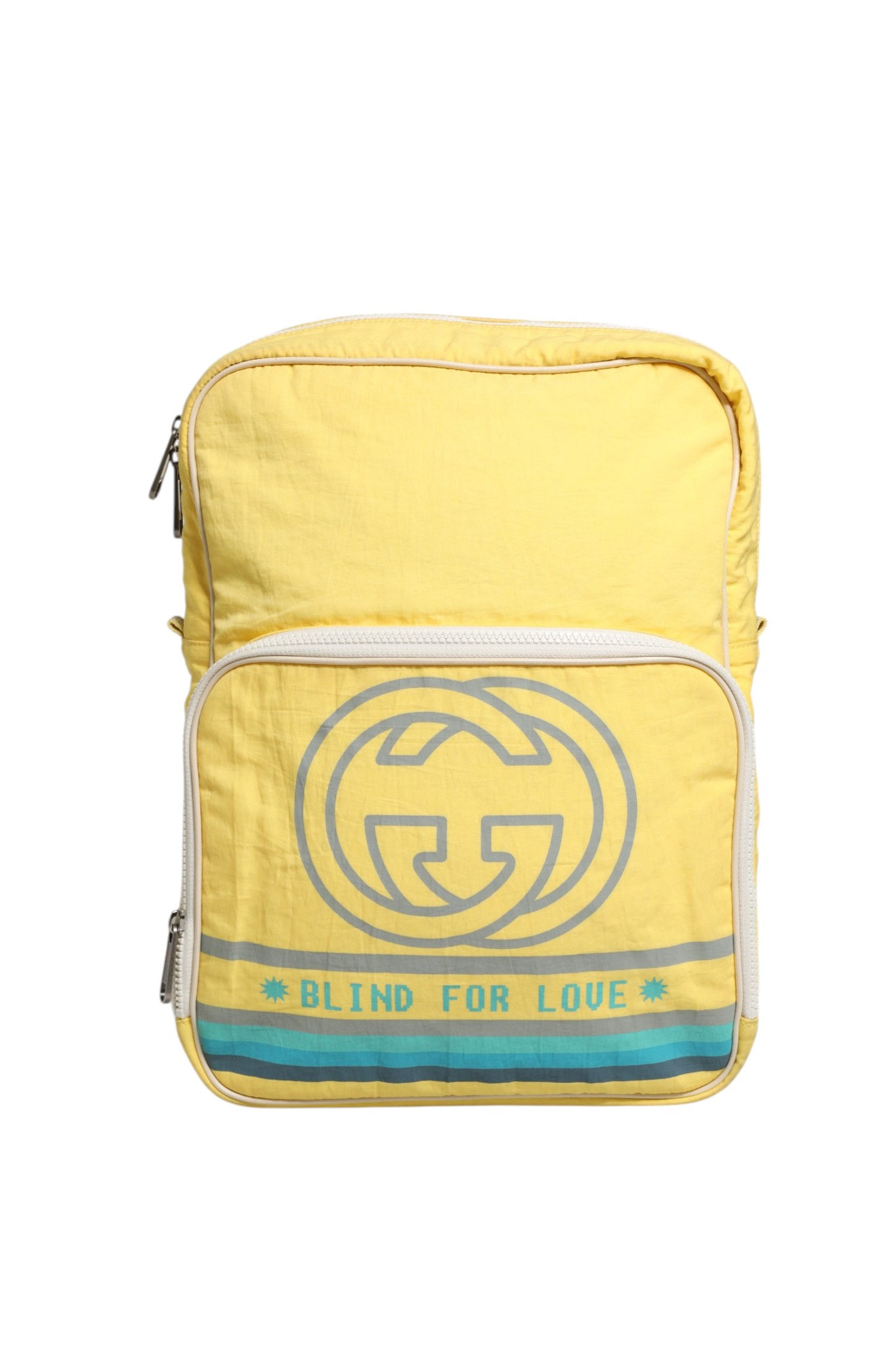 Yellow Nylon Gucci Blind For Love Backpack