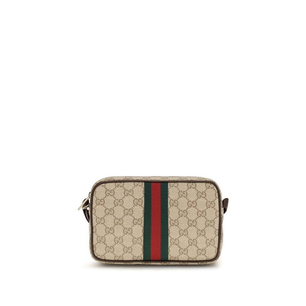 サムネイル： Beige Fabric Shoulder Bag