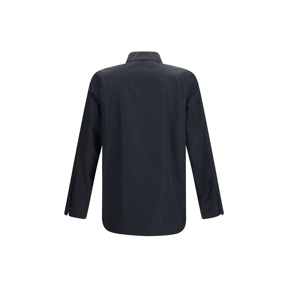 サムネイル： Black Polyamide Full-Length Jacket