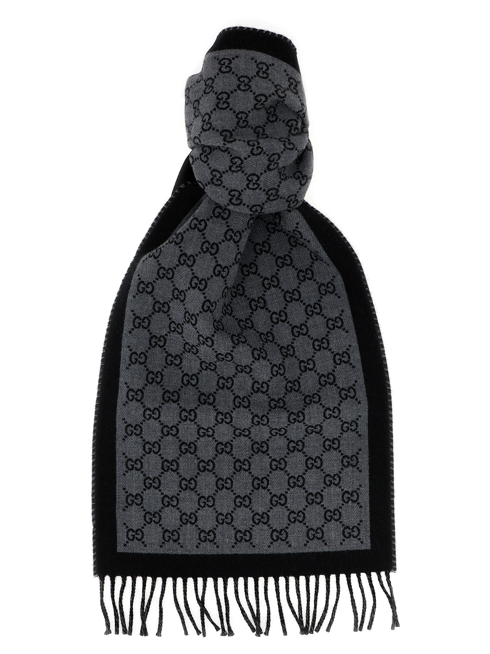 Gray Wool Scarf