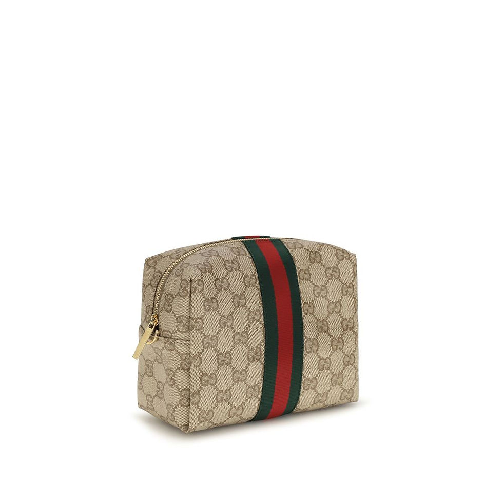 サムネイル： Beige Fabric Shoulder Bag