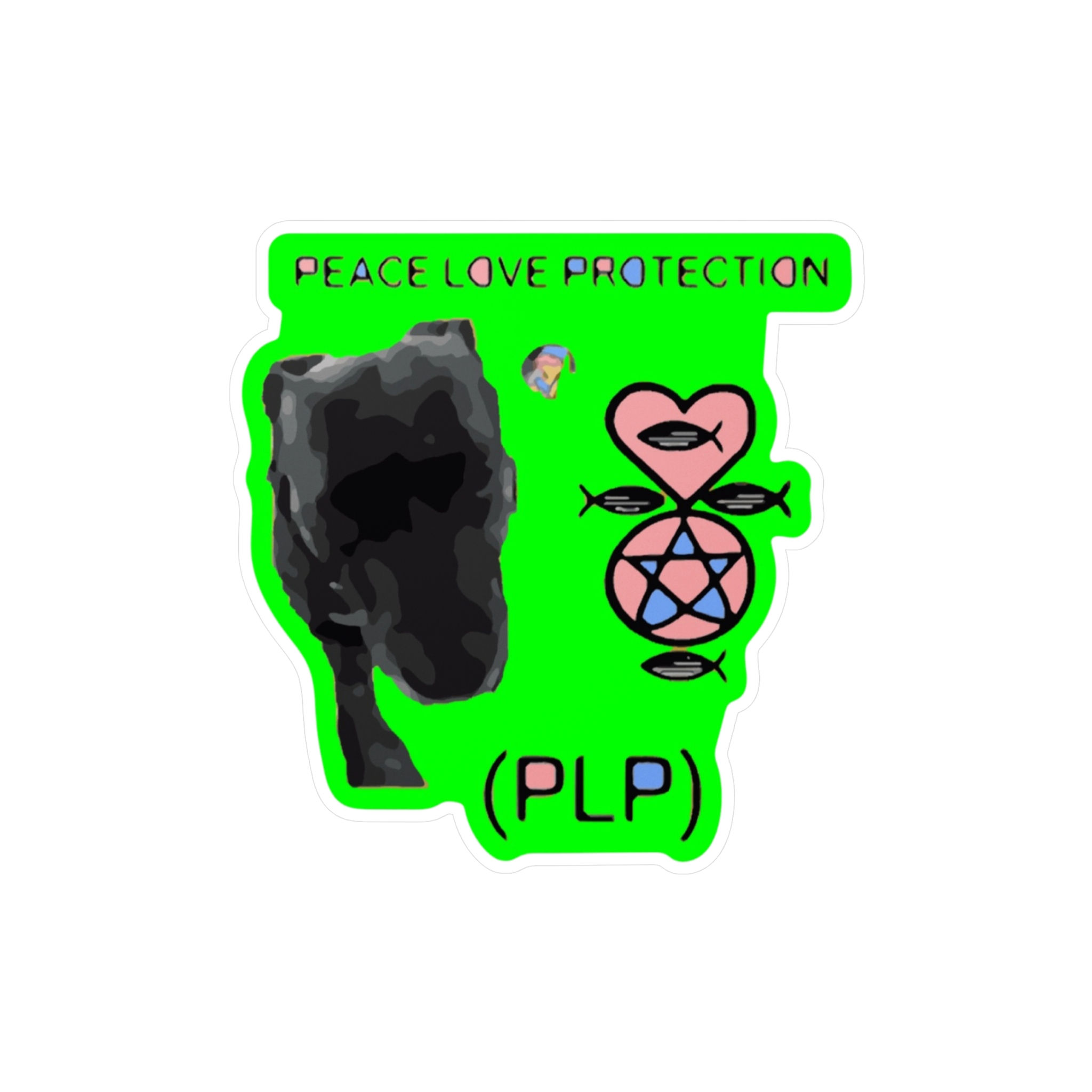Vinyl Decal Sticker Set - PEACE LOVE PROTECTION (PLP) by MCKLOVIN LLC bogo