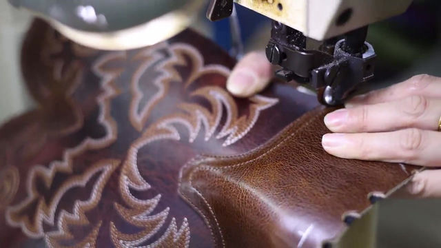 Thumbnail: Western Genuine leather cowhide boots