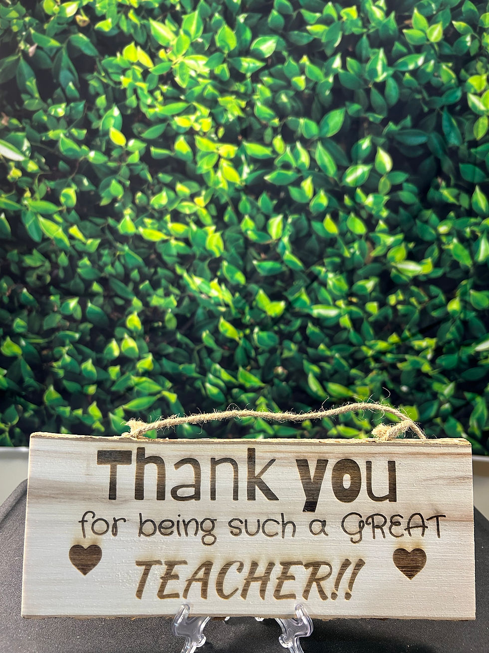 Thumbnail: Thank you (wood hanger/display)