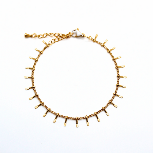 Bracelet à Breloques Alice Au Pays Des Merveilles - Acier Inoxydable Réglable Chapelier Fou