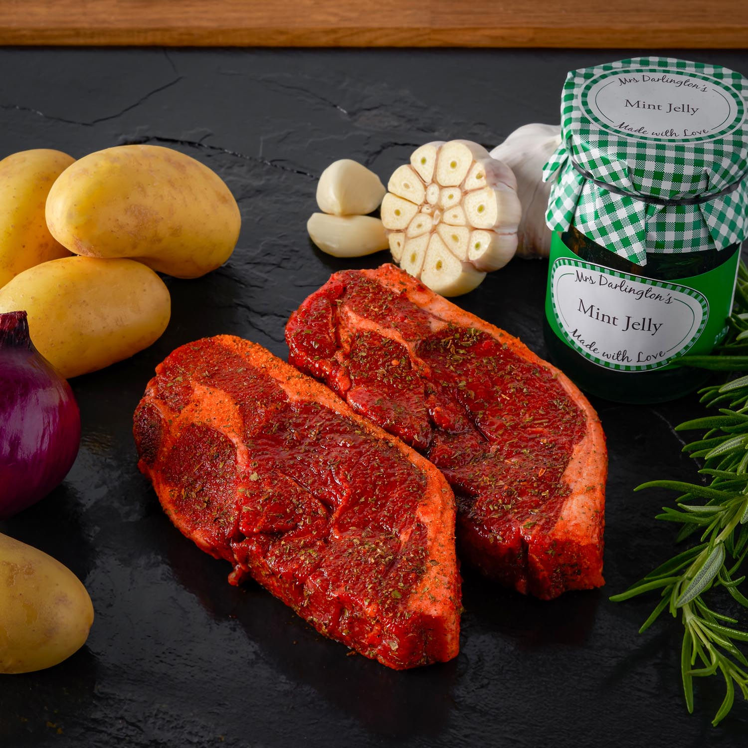 Minted Boneless Lamb Rump Steaks 1kg 6-8 steaks