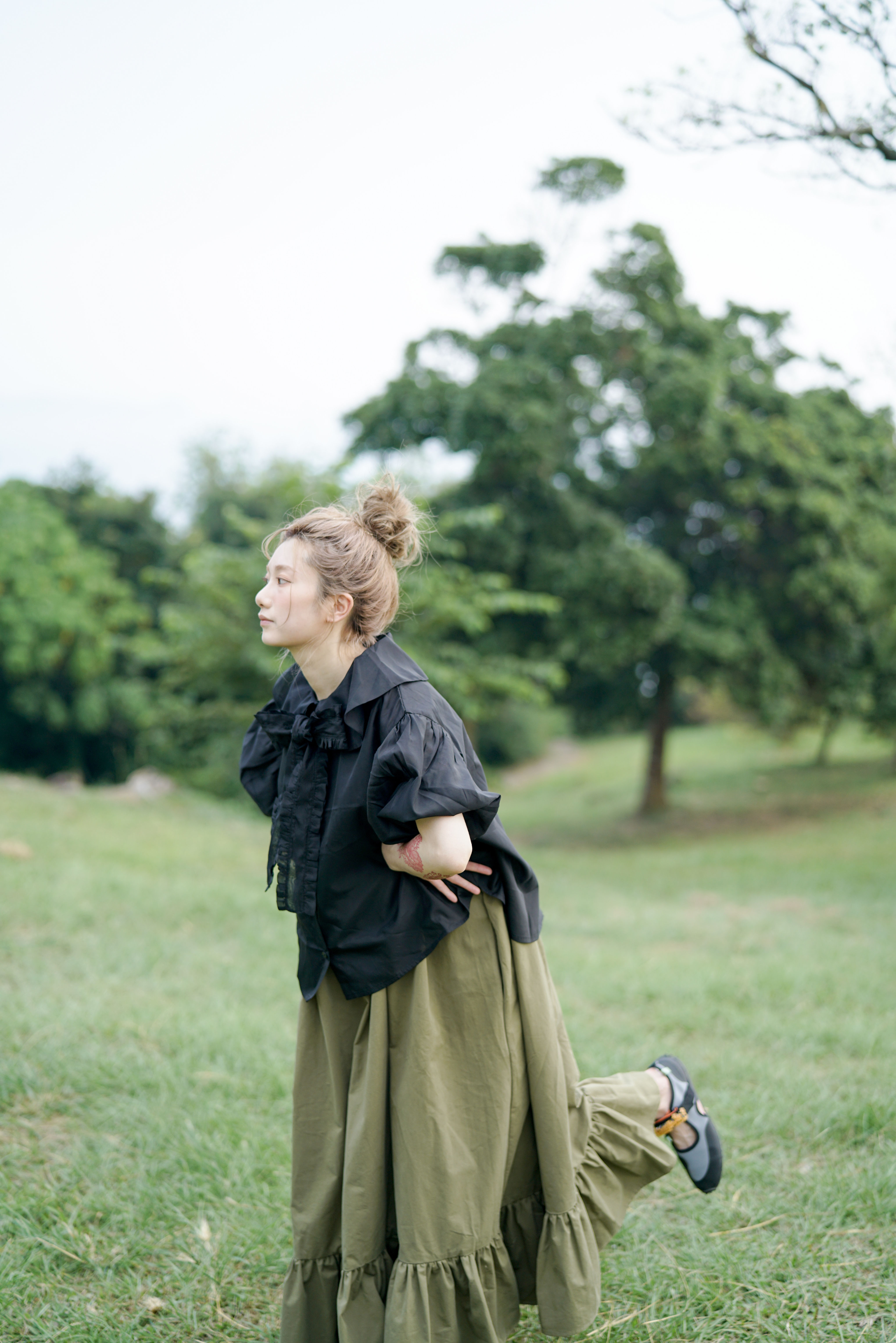 NANA two-wears see through top - black