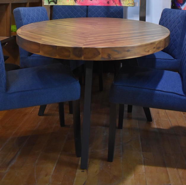 Blauwe stoelen stof
