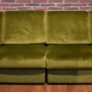 Bank velvet groen 4zits
