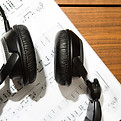 Headphones on Sheet