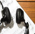 Headphones and sheet music