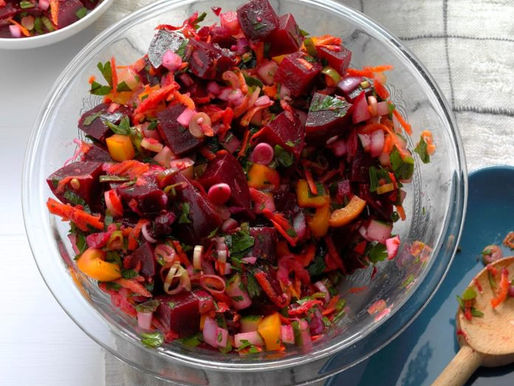 Beet salad with lemon dressing