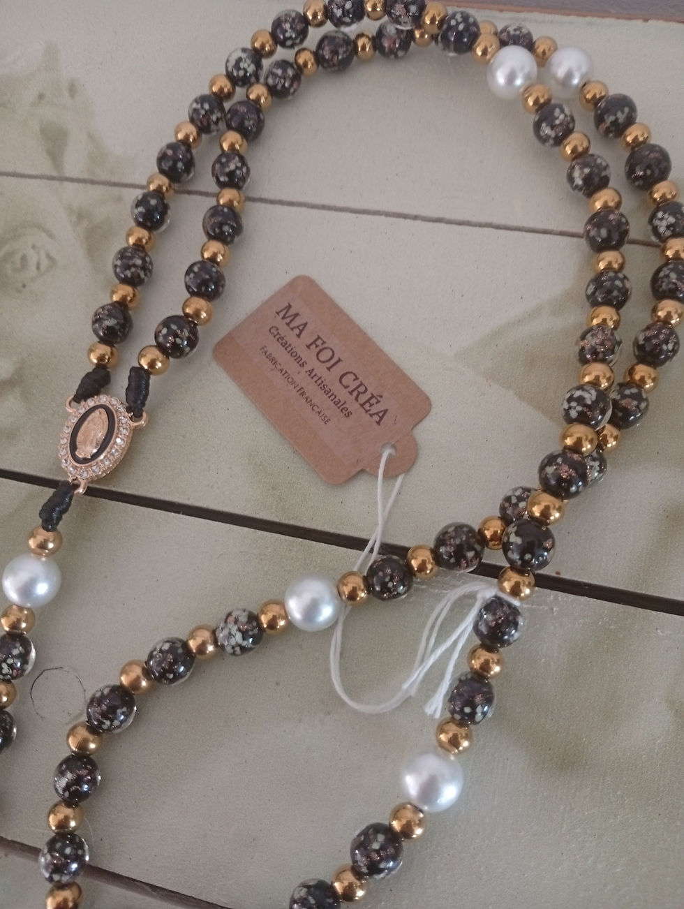 Miniature : Chapelet GOLDEN BLACK