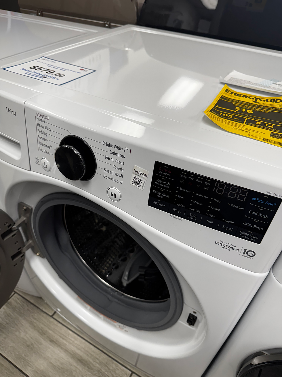 Thumbnail: NEW LG-Washer! ThinQ White 4.5 cu ft.