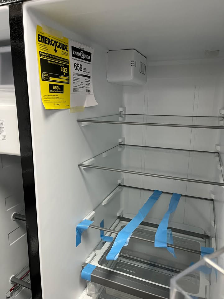 Thumbnail: NEW Whirlpool 33" Refrigerator! 21.4 cuft Side By Side Black Stainless