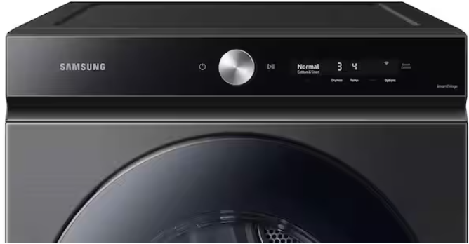 Thumbnail: Bespoke 7.6 cu. ft. Ultra-Capacity Vented Smart Electric Dryer in Brushed Black