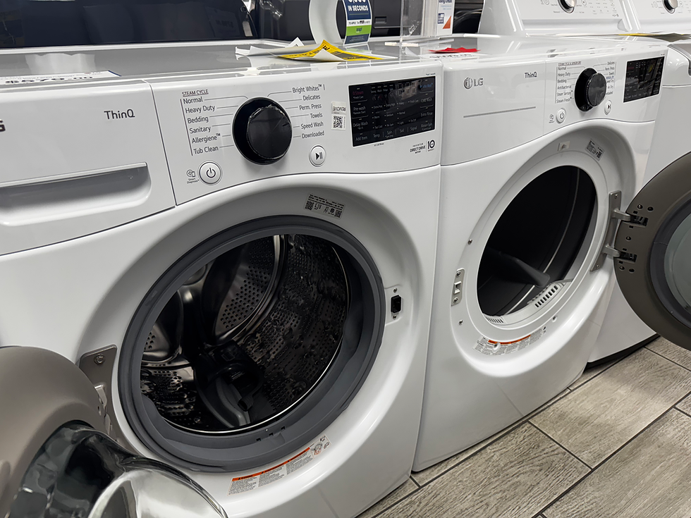 Thumbnail: NEW ThinQ LG Gas Dryer! 7.4 cu ft White! Matching Washer Too