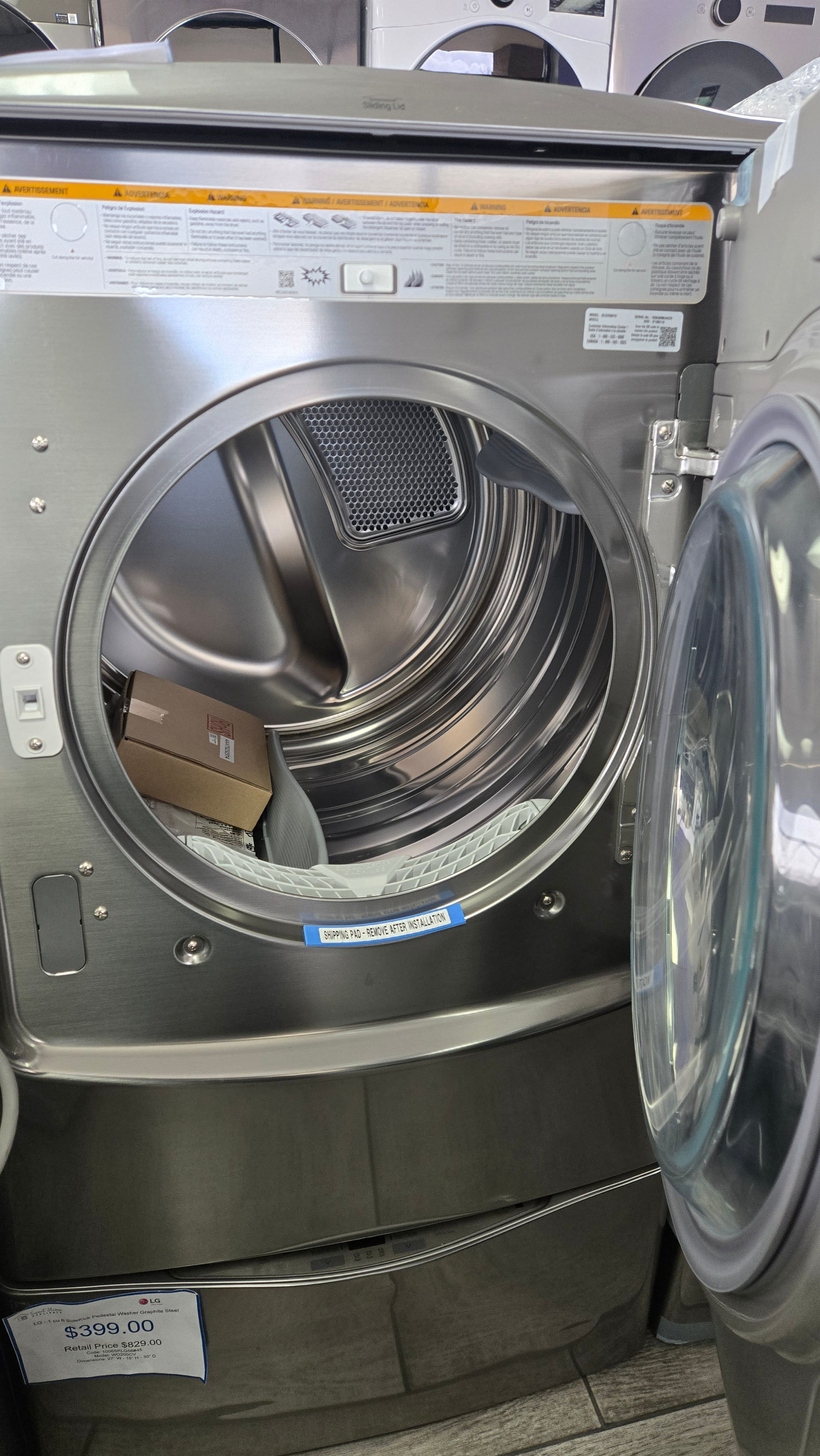 LG - 9.0 Cu. Ft. Smart Gas Dryer with Steam and Sensor Dry - Graphite Steel