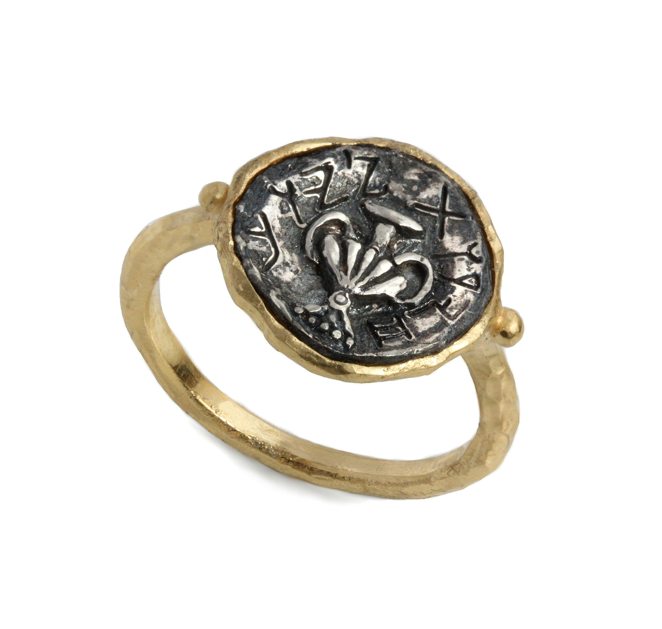 טבעת חותם זהב מטבע עתיק