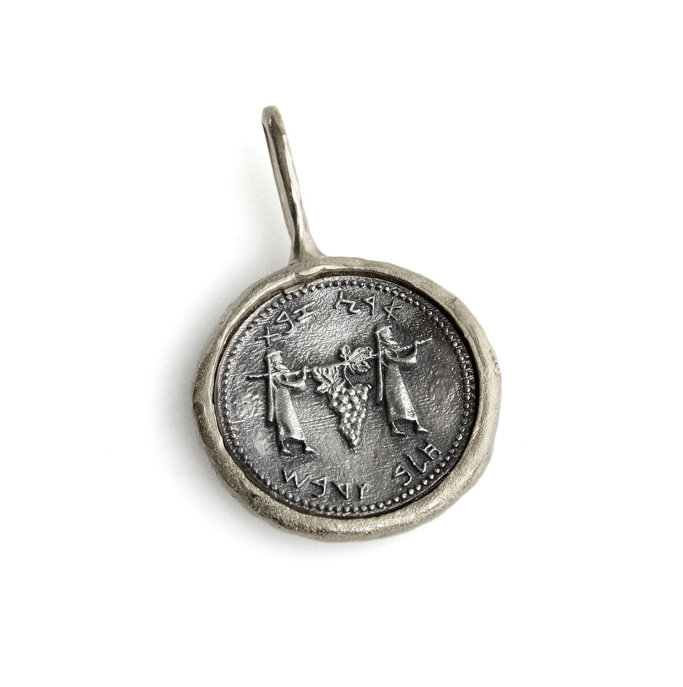 Thumbnail: Ancient coin pendant 'Land of Milk and Honey' - combination of silver and gold