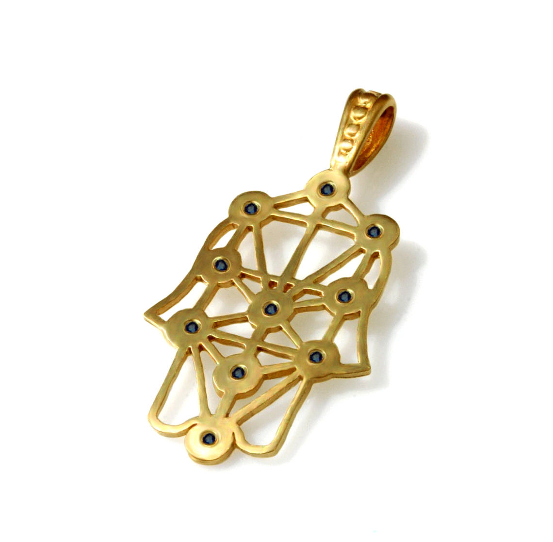 תליון זהב 14 קראט חמסה עשרת הספירות