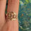 Thumbnail: Hamsa Ring - Flowers and Pomegranates - Gold Plated