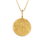 תמונה ממוזערת: תליון עיגול שרשרת זהב טביעת אצבע , תליון זהב עם טביעת אצבע אישית