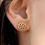 Thumbnail: 14K Gold Flower of Life Sapphire and Diamond Earrings
