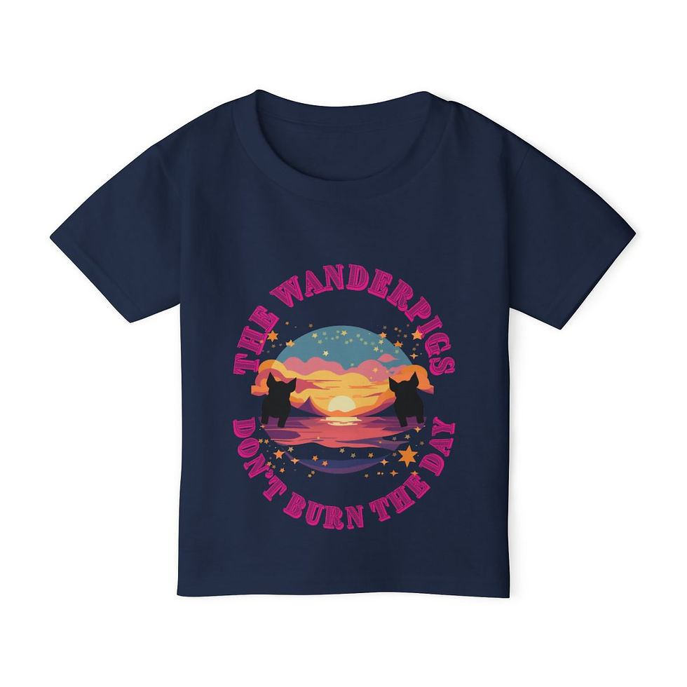 Thumbnail: Little Wanderers - The WanderPigs Logo Drop - Toddler T-Shirt