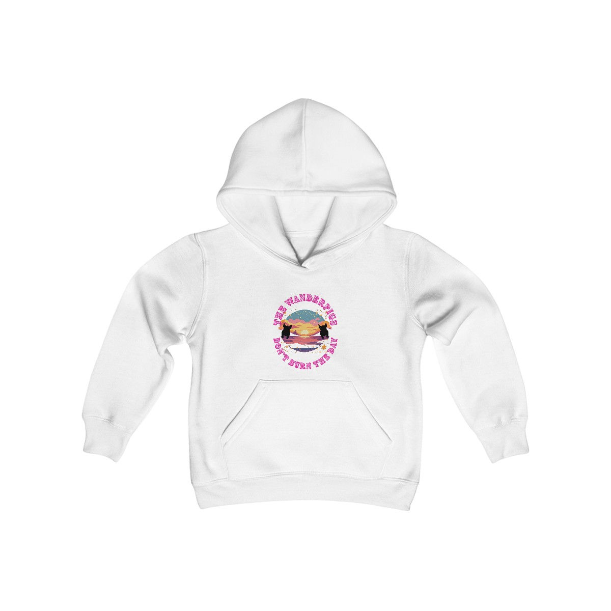 The WanderPigs Logo Drop - Kids Heavy Blend Hoodie