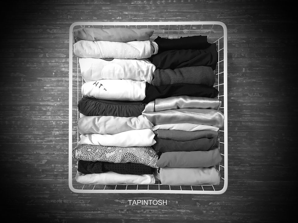 Folded clothes, marie kondo way