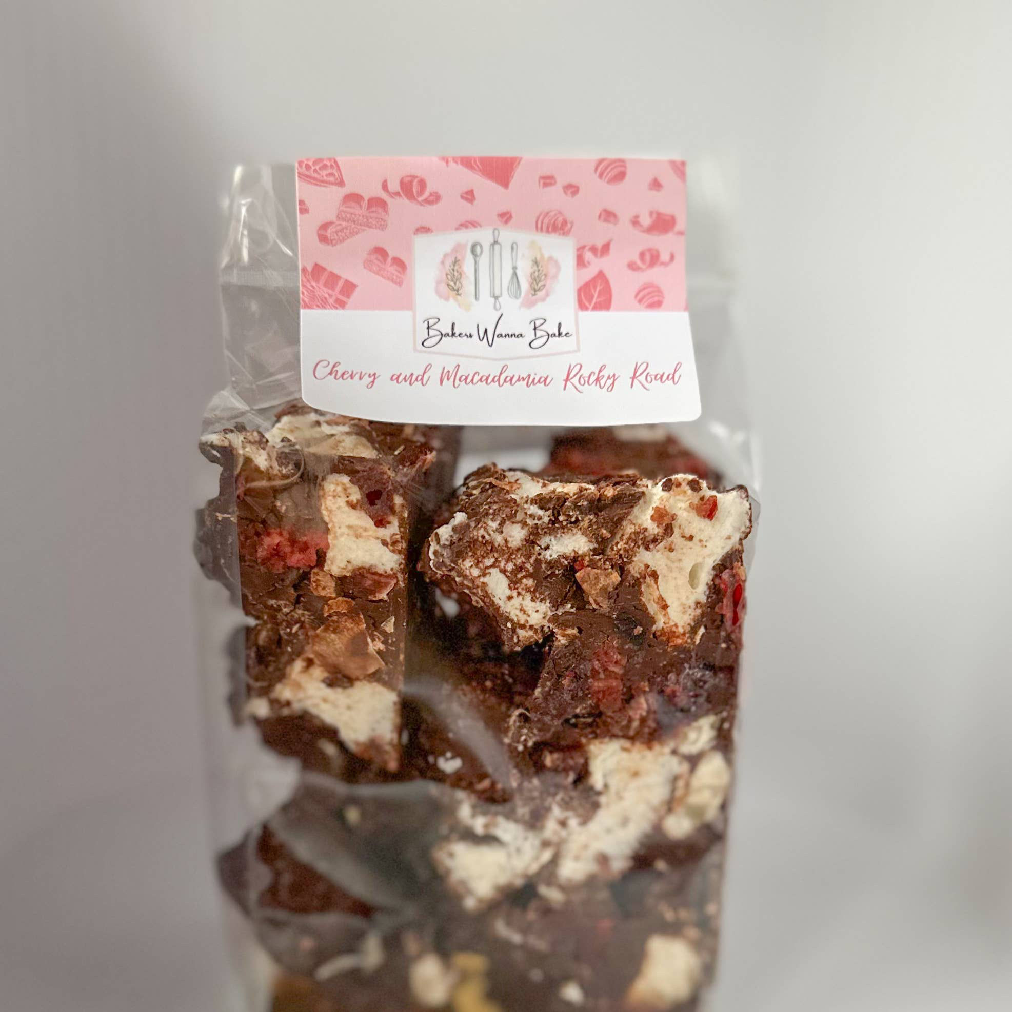 Dark Chocolate Cherry Macadamia Rocky Road