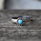 Thumbnail: Blue Kingman turquoise sterling silver daisy ring