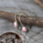 Thumbnail: Pink queen conch sterling silver dangle earrings
