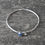 Thumbnail: Rustic kyanite sterling silver bangle bracelet