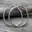 Thumbnail: Small sterling silver ½inch hoops