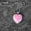 Thumbnail: Pink queen conch heart sterling silver necklace