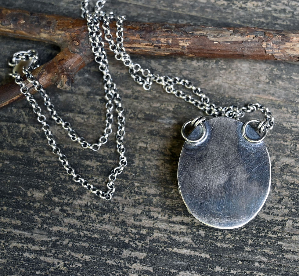 Thumbnail: Boulder green blue ribbon turquoise sterling silver necklace
