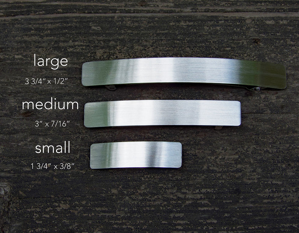 Thumbnail: Hammered sterling silver barrette