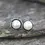 Thumbnail: Pearl sterling silver flower stud earrings MEDIUM