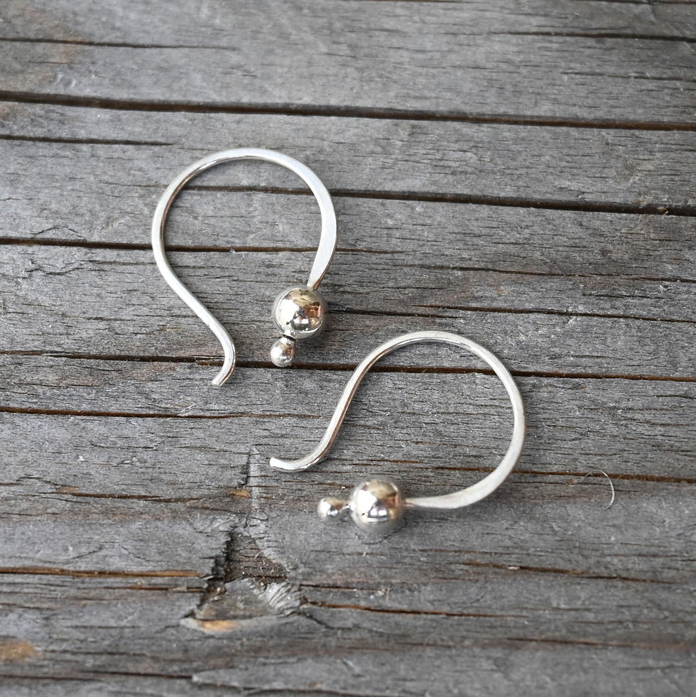 Thumbnail: Tiny Sterling Silver Dangle Earrings