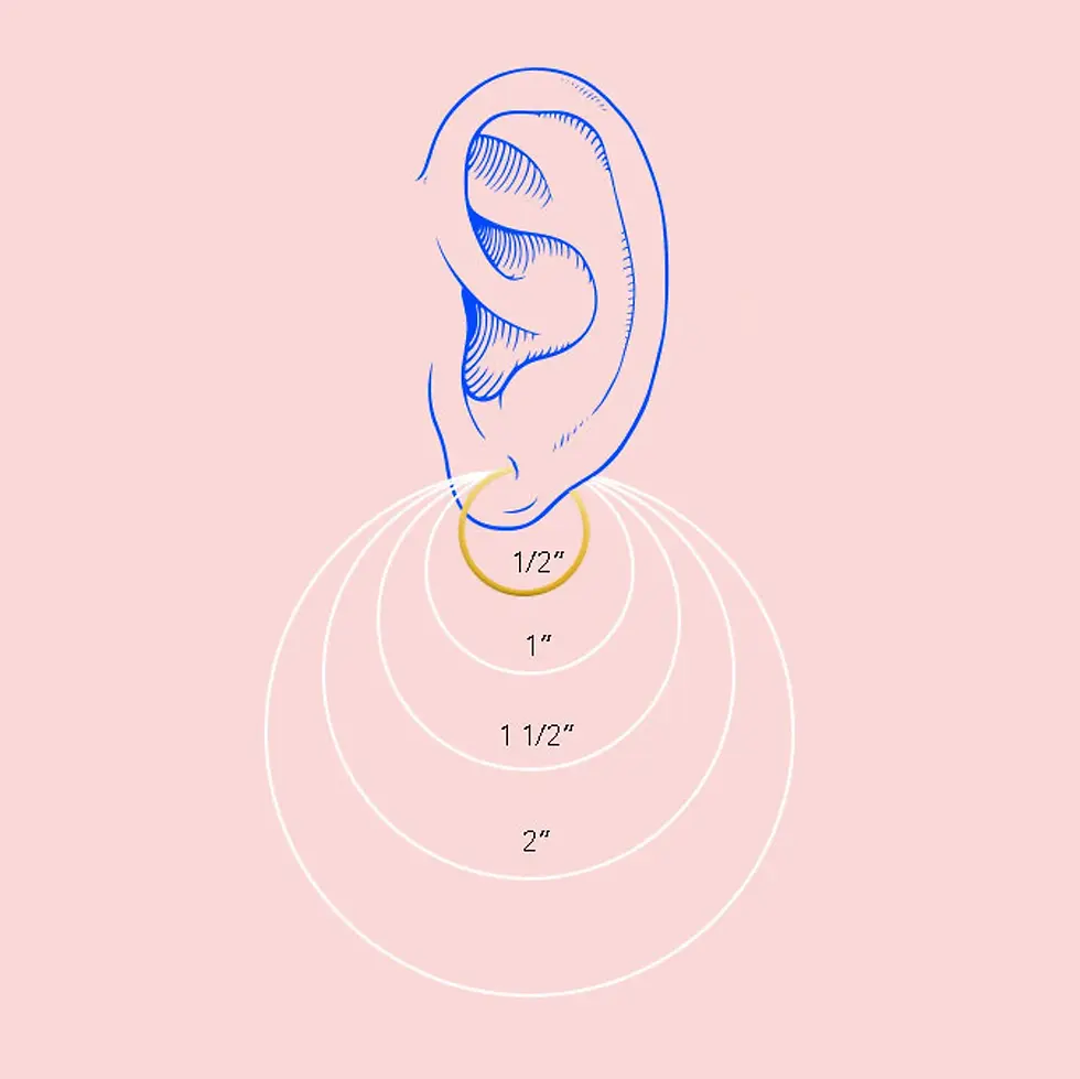 Thumbnail: Budded sterling silver ½ inch hoops