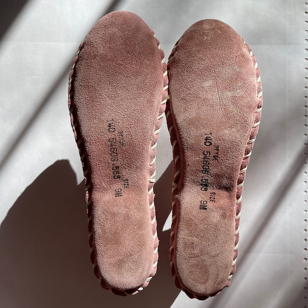 Thumbnail: Women’s Pink Suede Leather Shoes 