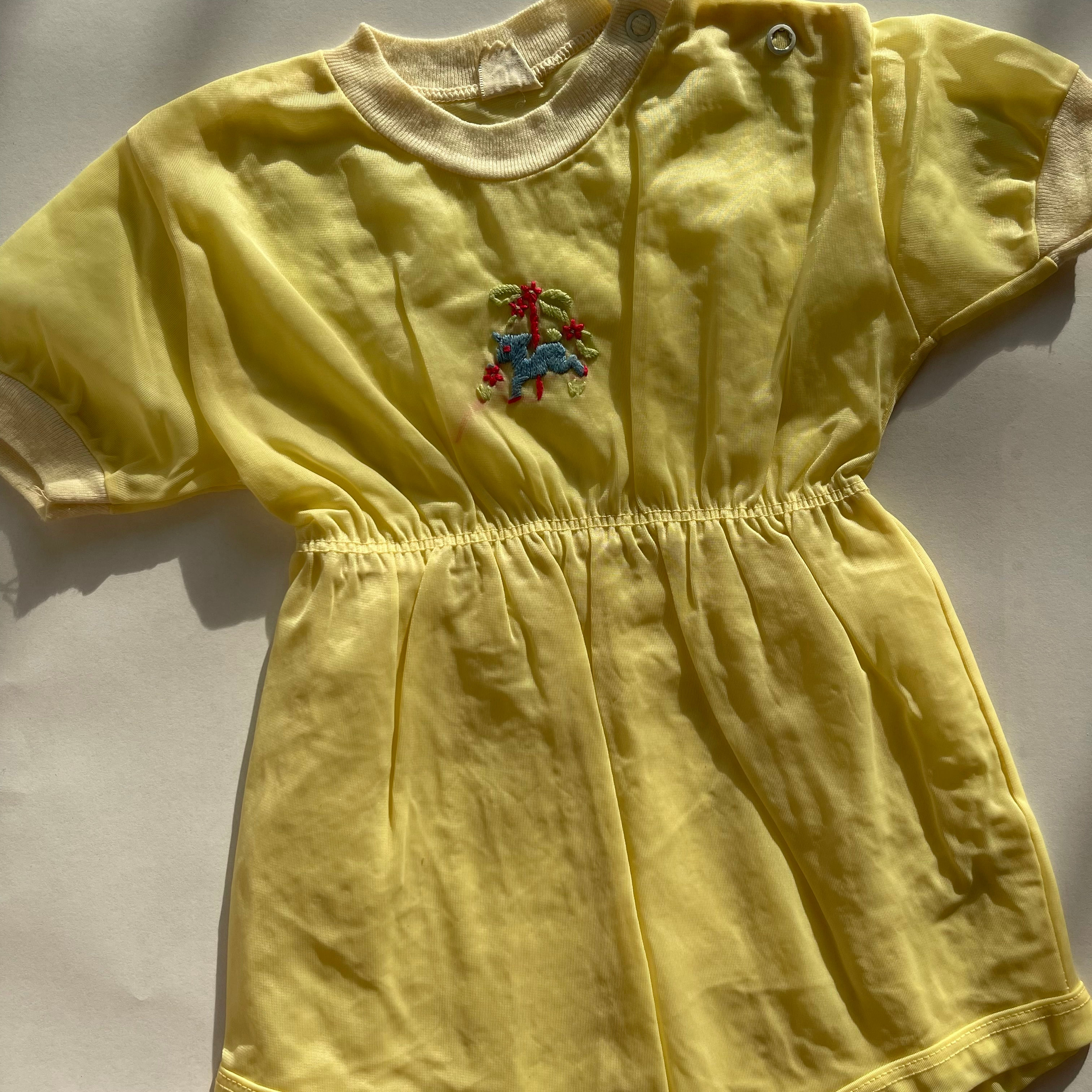 Embroidered Yellow Onesie