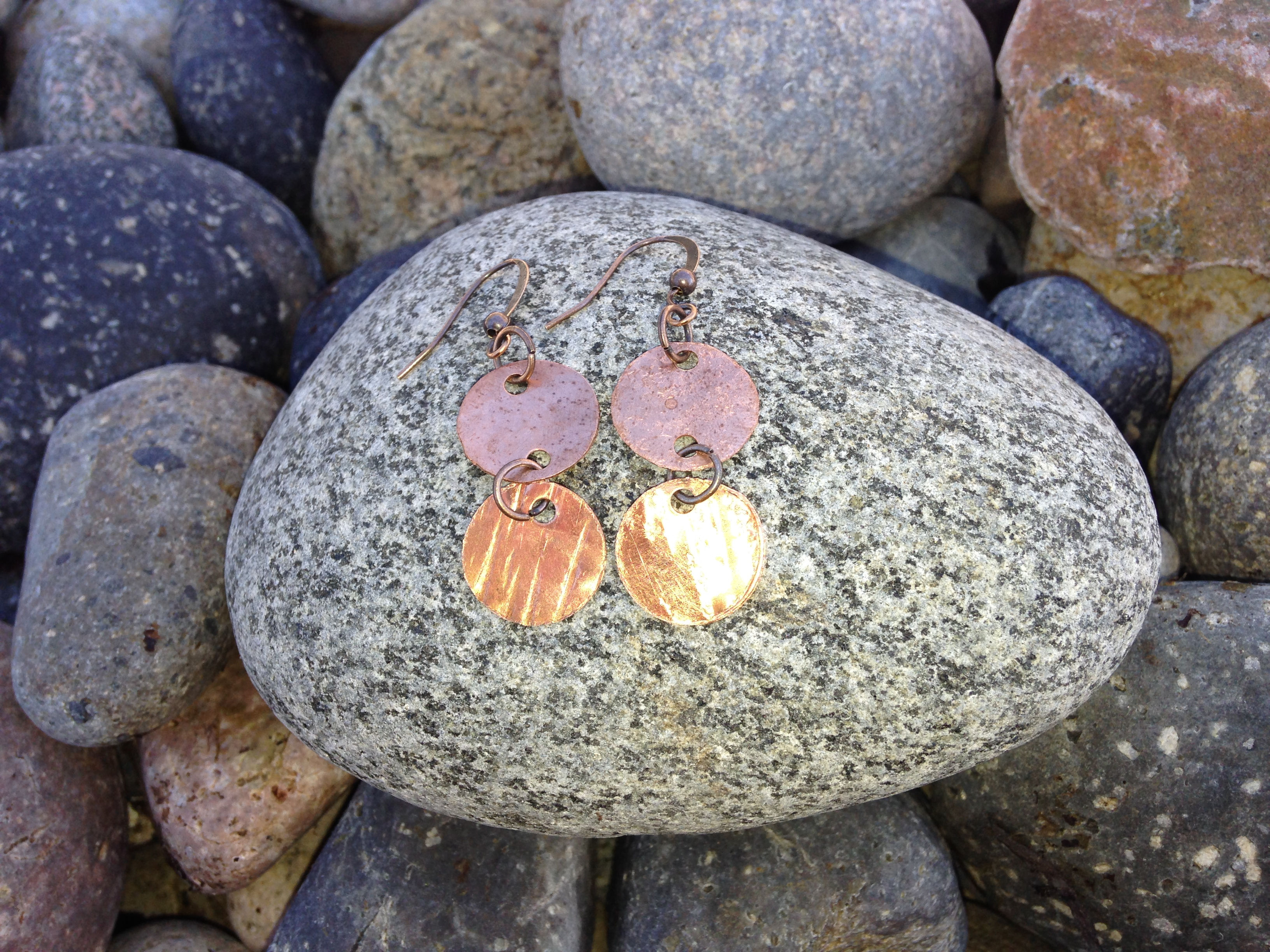 Double Smooth Circle Earrings